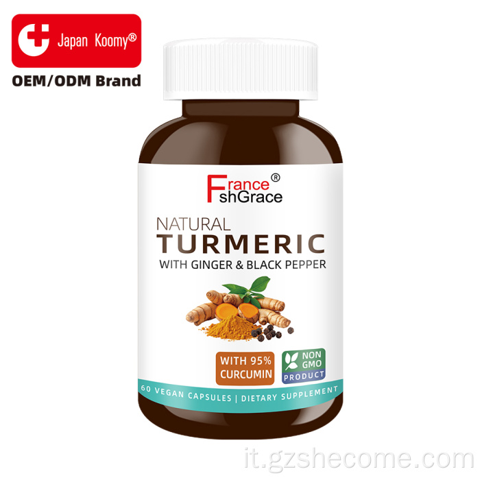 Shecome Curcuma Curcumina Capsule Zenzero Pepe Nero